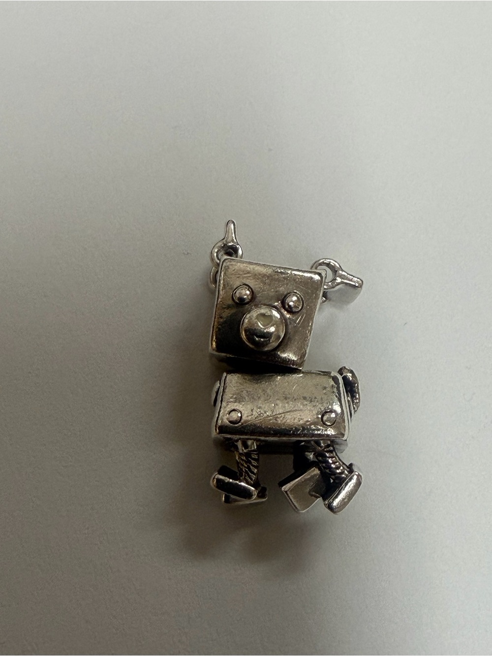 Authentic Pandora Bobby Bot Charm Silver